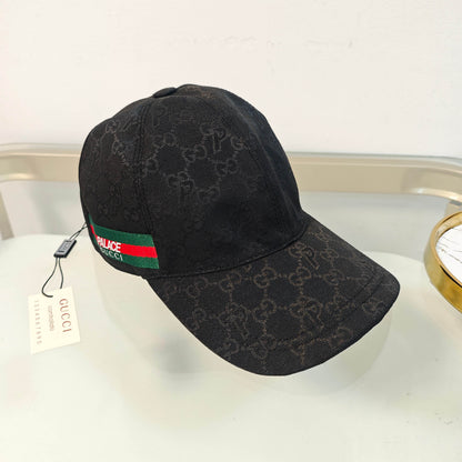 Elegant Black Monogram Baseball Cap