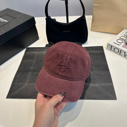 Embroidered Cotton Baseball Cap - Refined Minimalist Headwear