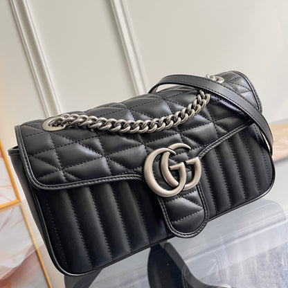 Quilted Elegance Leather Shoulder Bag