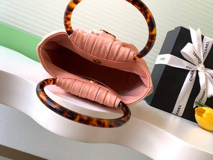 CC 26C Lambskin Handbag with Tortoiseshell Handles