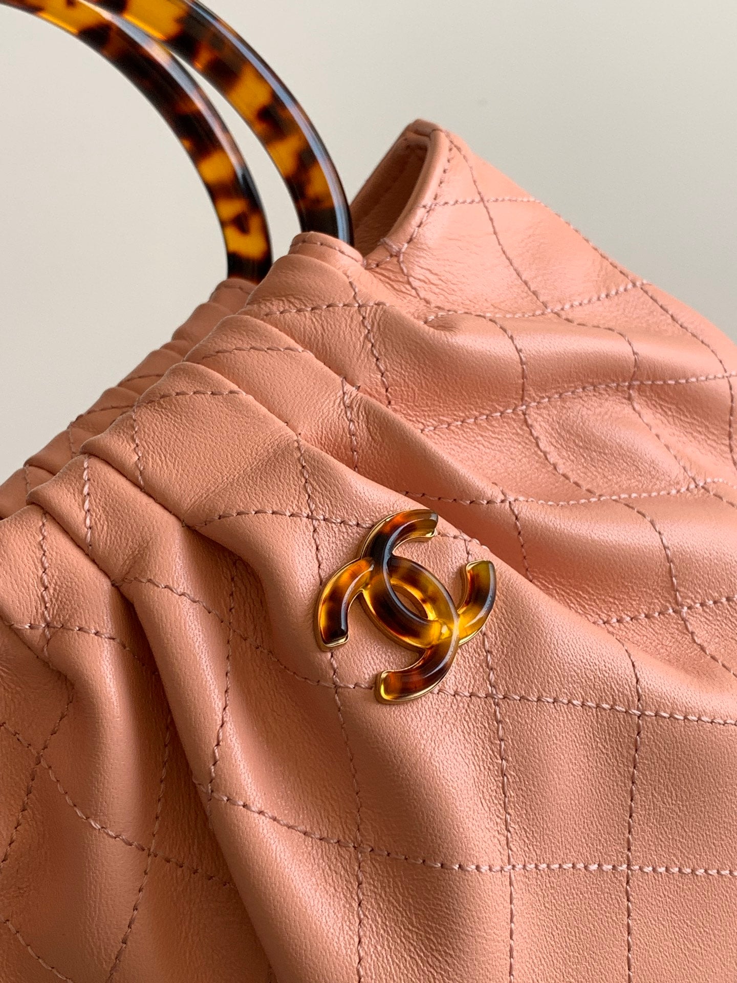 CC 26C Lambskin Handbag with Tortoiseshell Handles