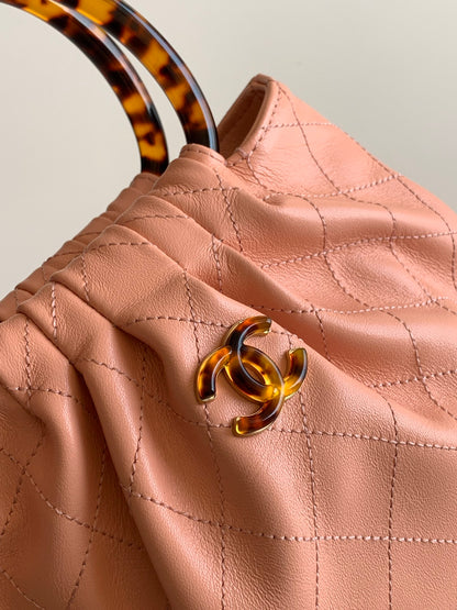 CC 26C Lambskin Handbag with Tortoiseshell Handles