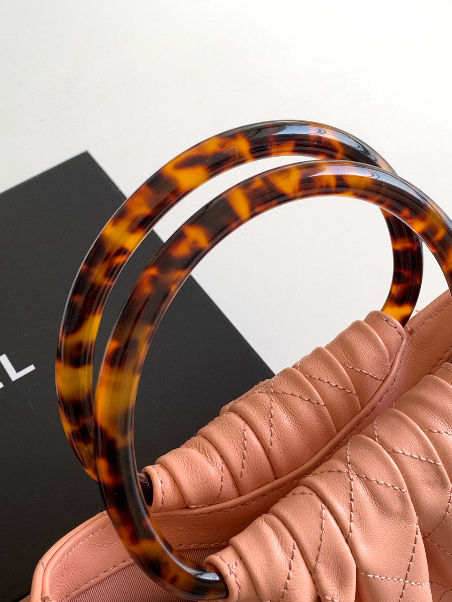 CC 26C Lambskin Handbag with Tortoiseshell Handles