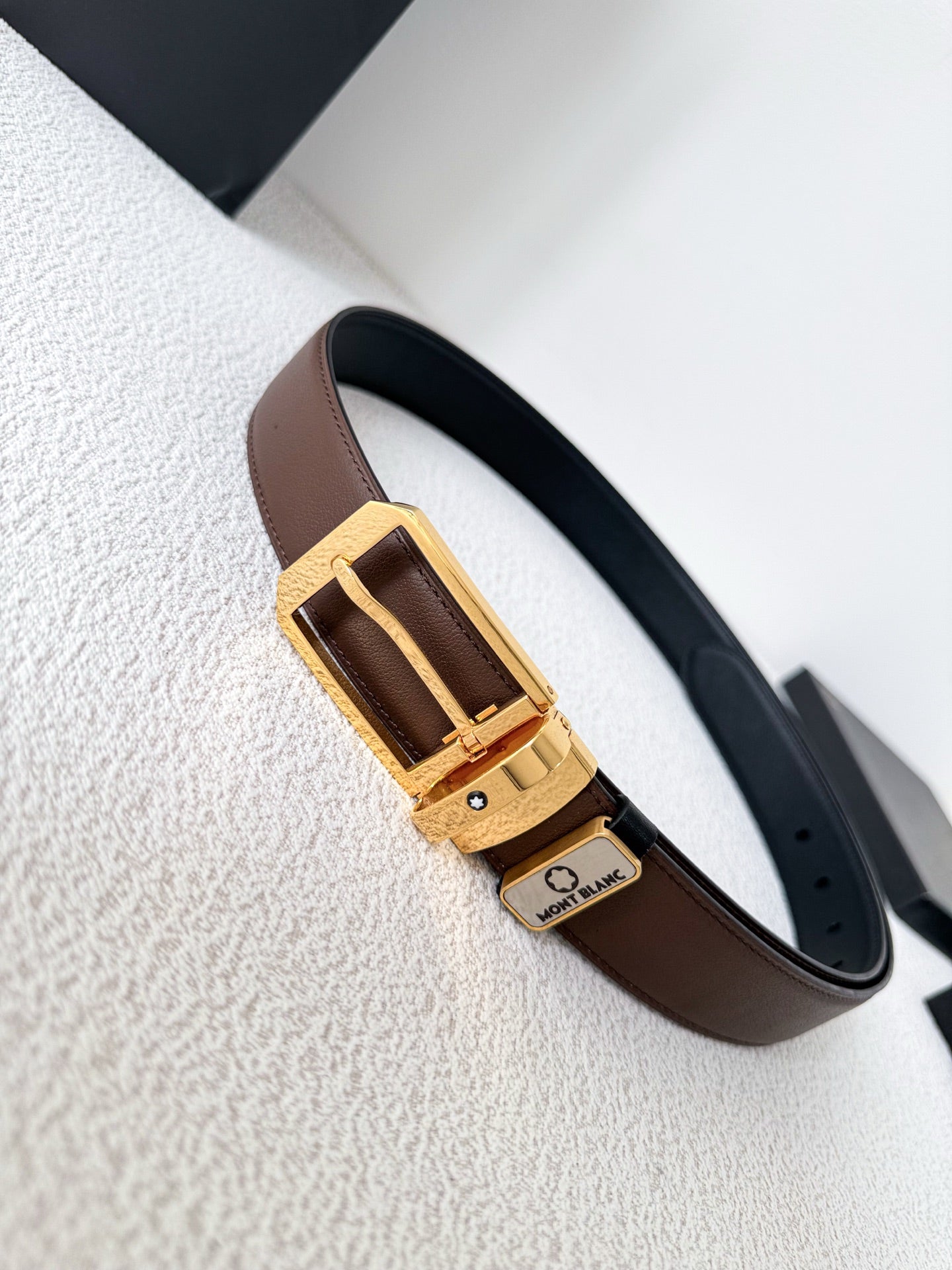 Men's Genuine Leather Belt – Pin Buckle Width 3.5cm