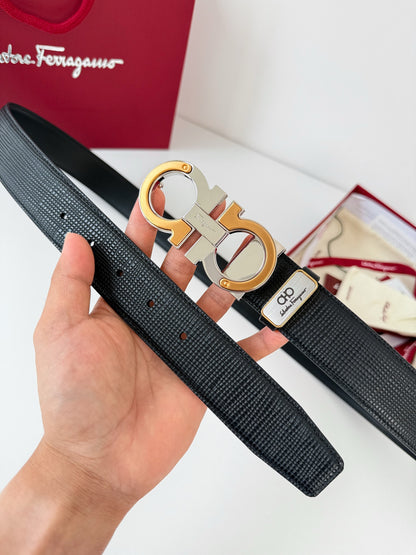 Gancini Leather Belt