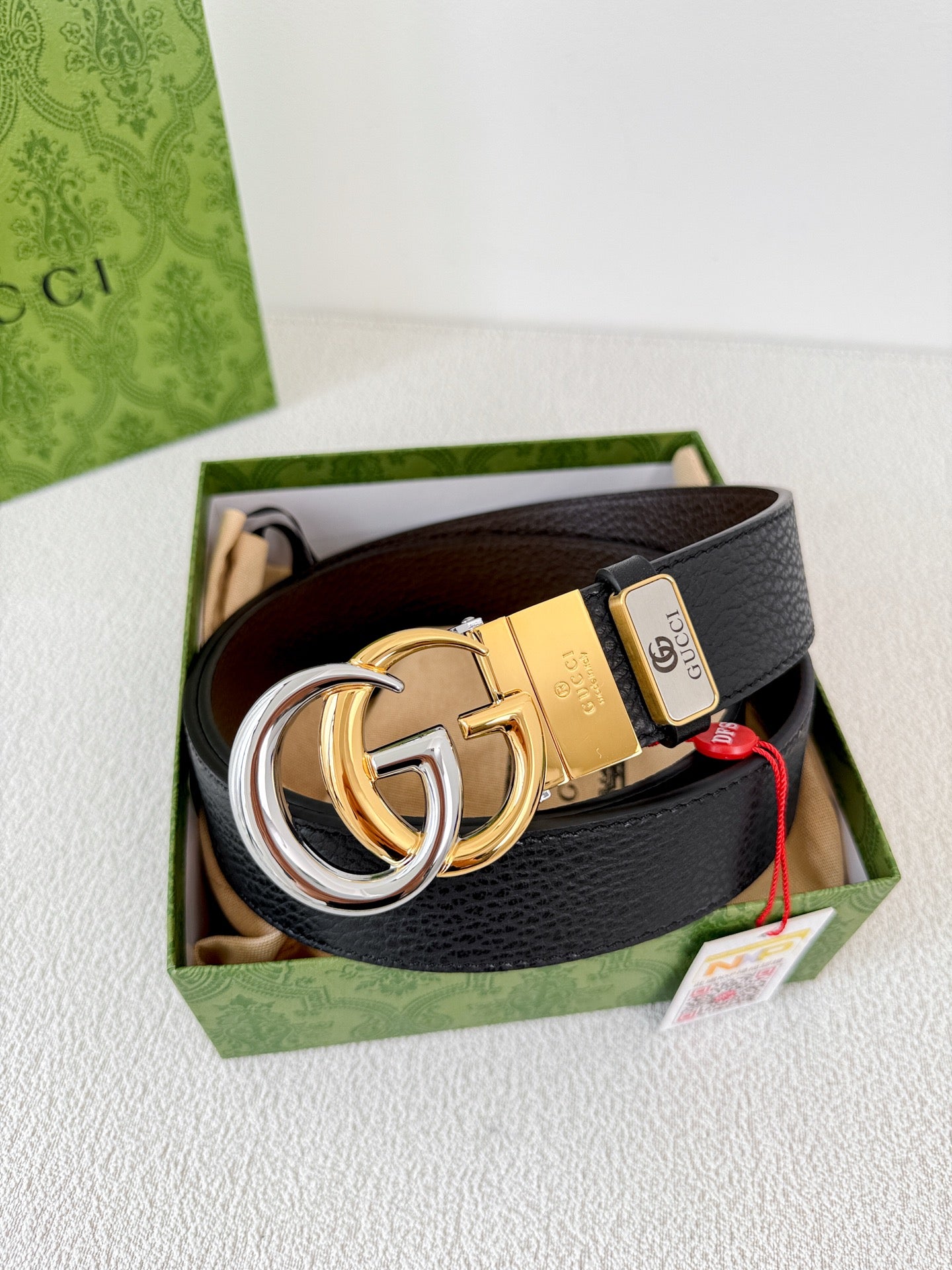 Premium leather belt width 3.8cm