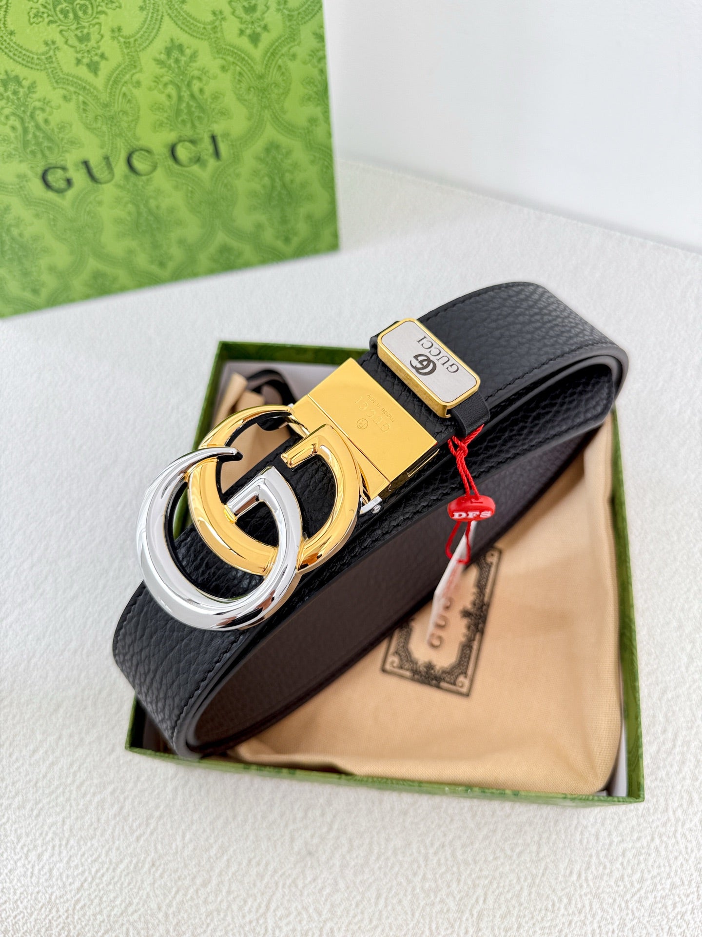 Premium leather belt width 3.8cm