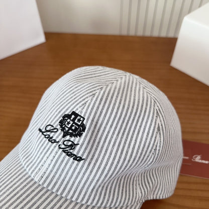 Pinstripe Cotton Baseball Cap