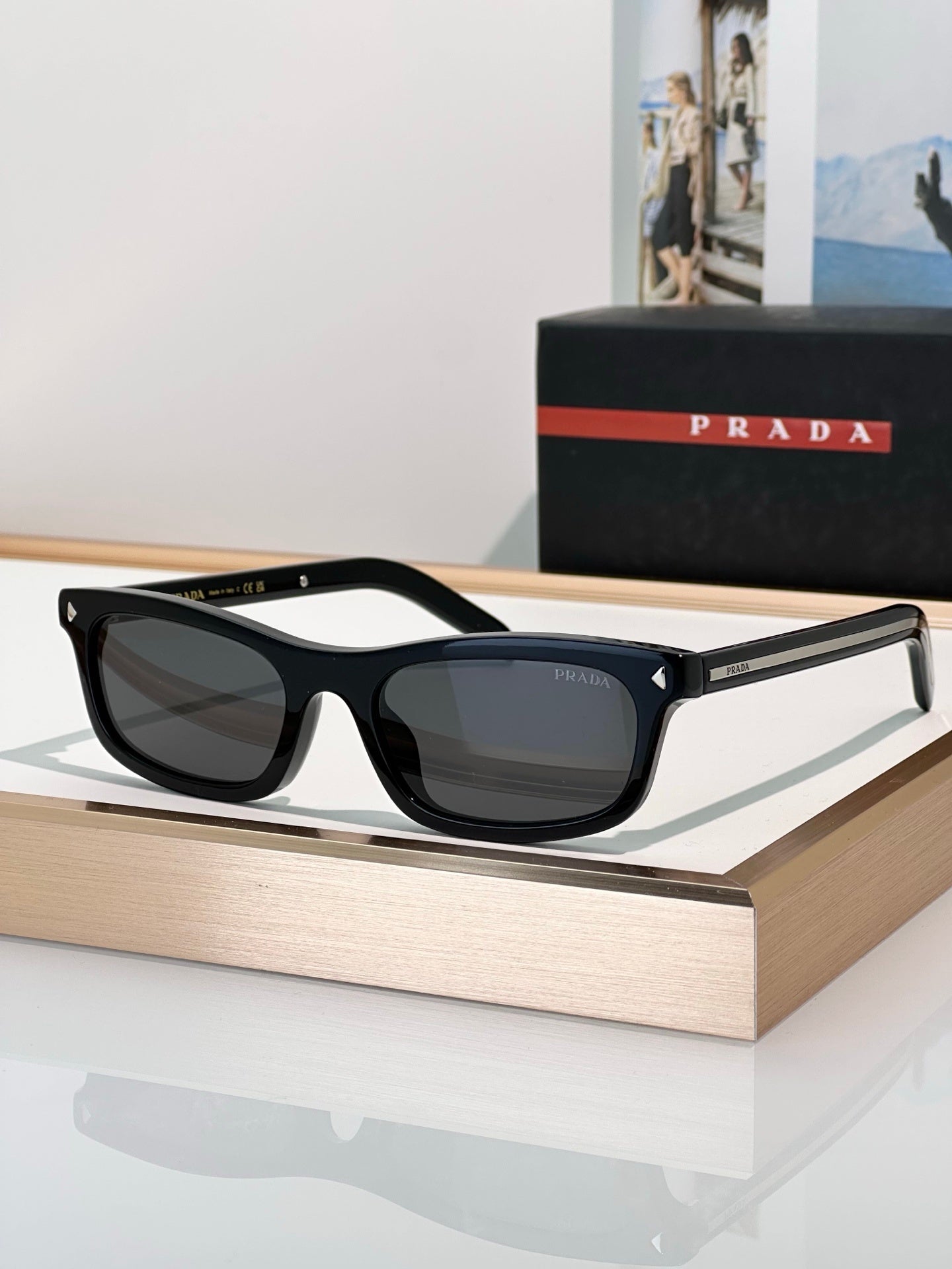Rectangular Black Sunglasses
