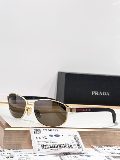 Gold Metal Aviator Sunglasses with Brown Lenses