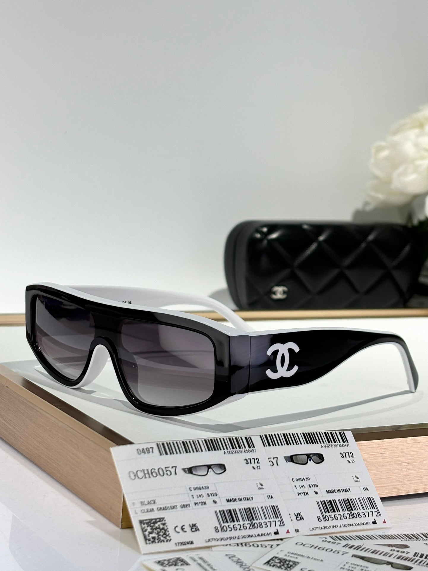 Oversized Rectangular Shield Sunglasses