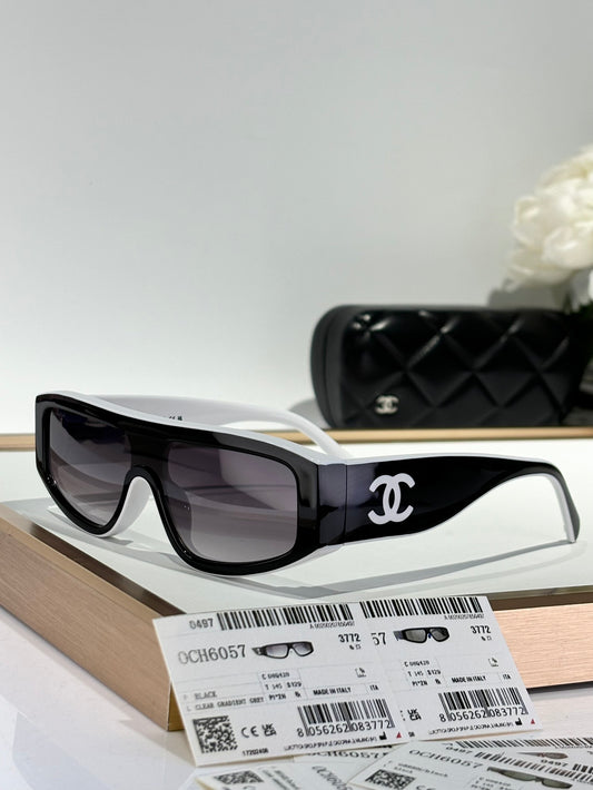 Oversized Rectangular Shield Sunglasses