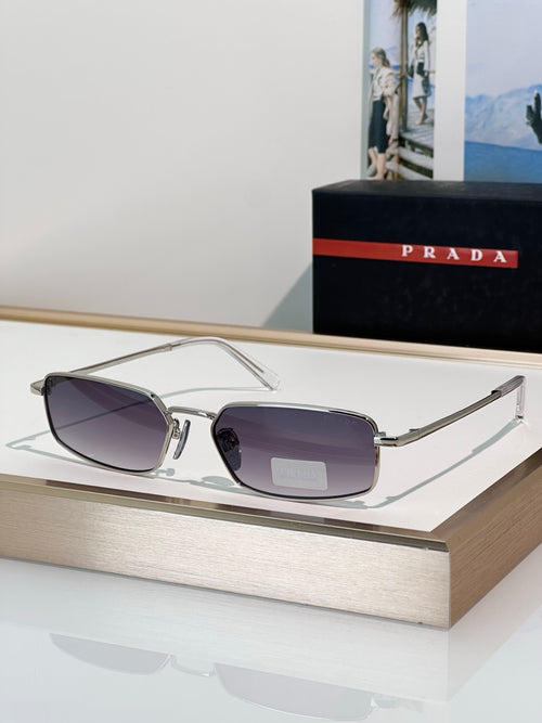 Rectangular Metal Frame Sunglasses