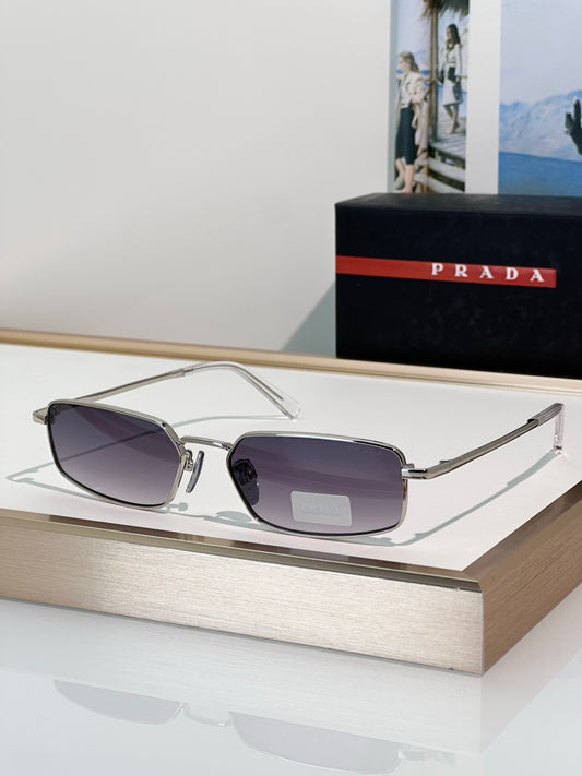 Rectangular Metal Frame Sunglasses