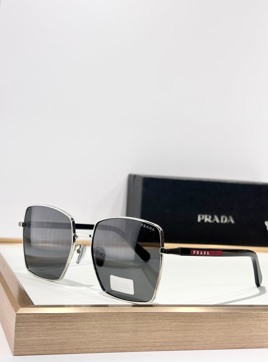 Rectangular Metal Frame Sunglasses