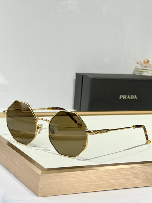Geometric Metal Frame Sunglasses