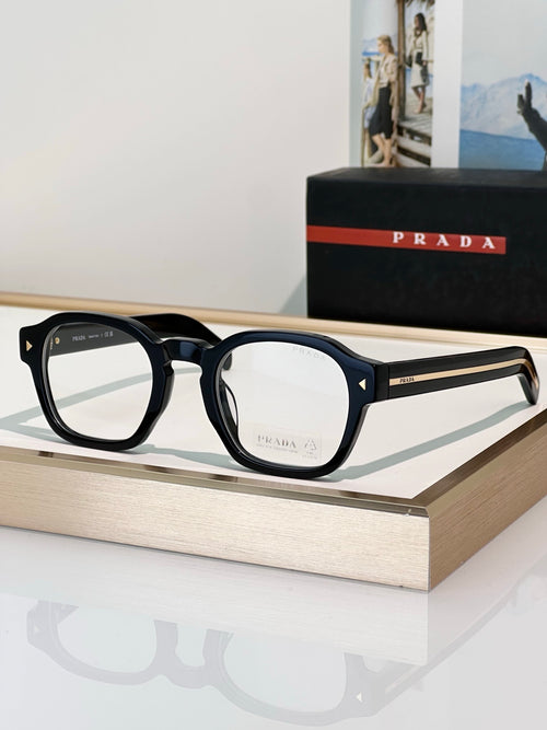 Square Black Acetate Eyeglass Frames