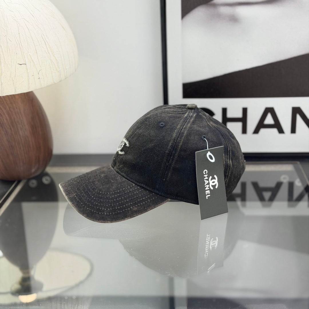 Distressed Washed Embroidered Baseball Cap