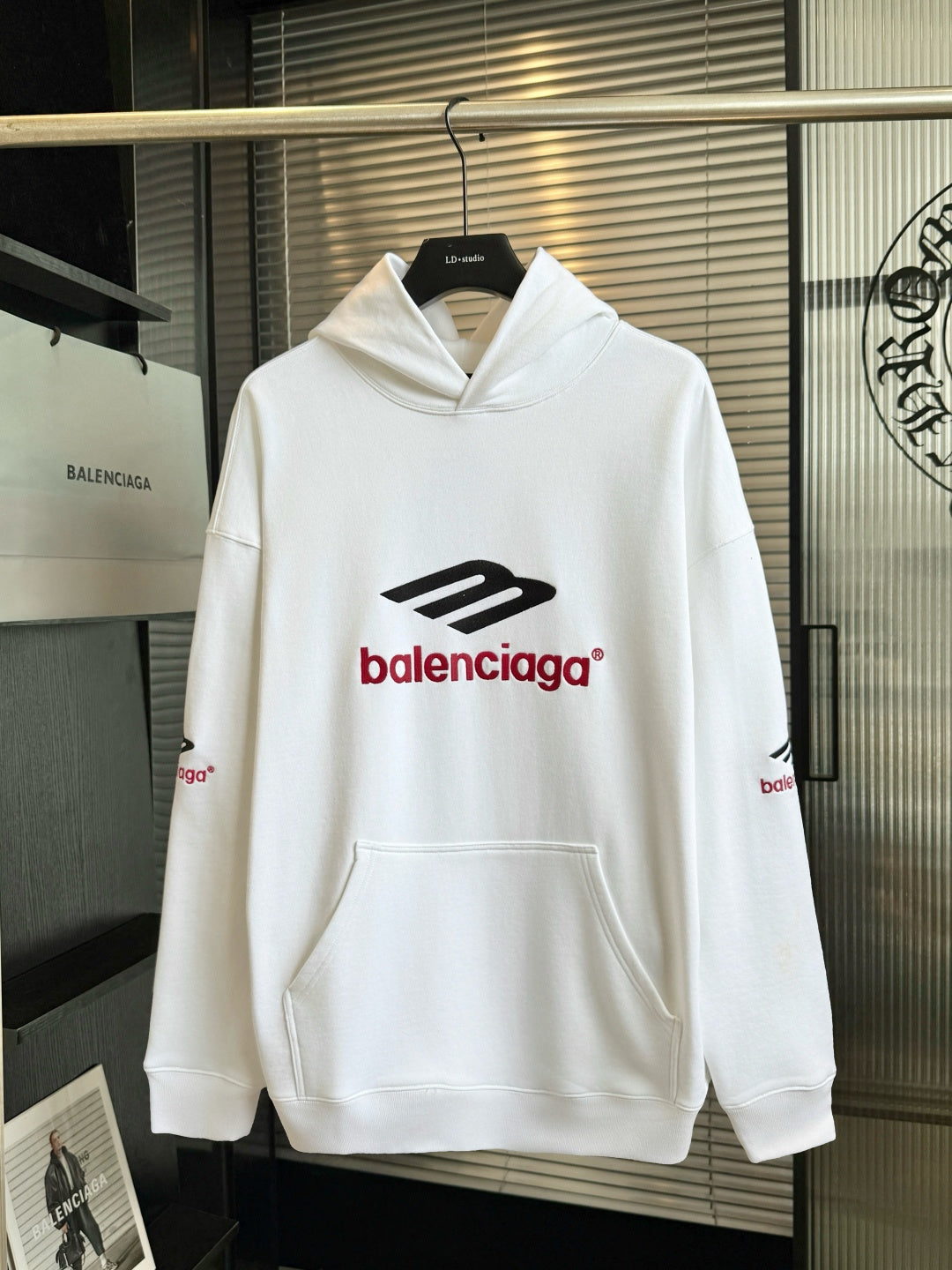 Logo Print Oversized Hoodie