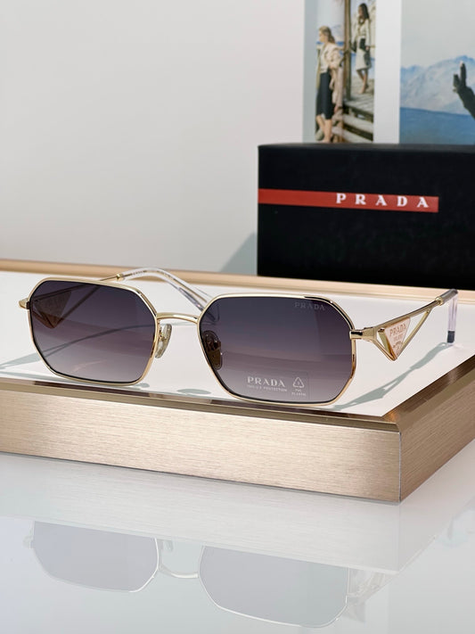 Gold-Tone Square Sunglasses