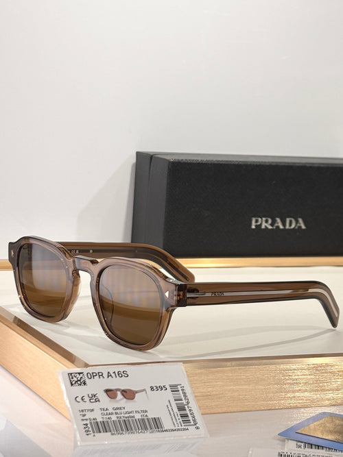 Brown Square Frame Sunglasses