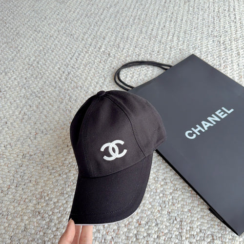 Black Embroidered Baseball Cap
