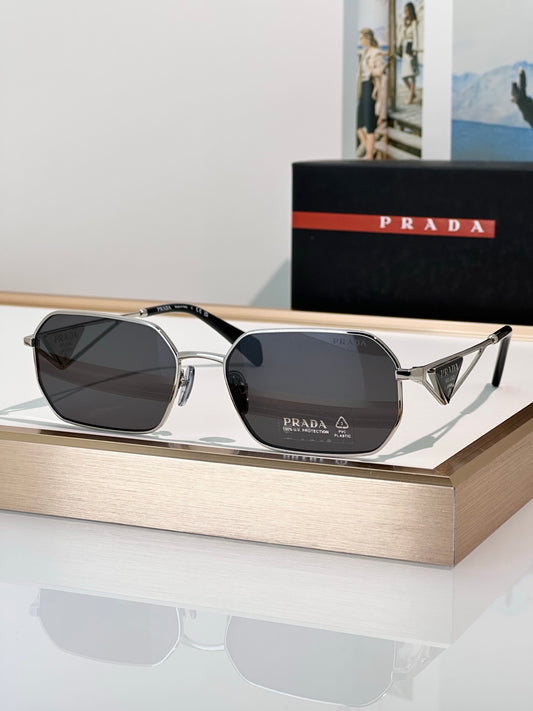 Rectangle Metal Frame Sunglasses