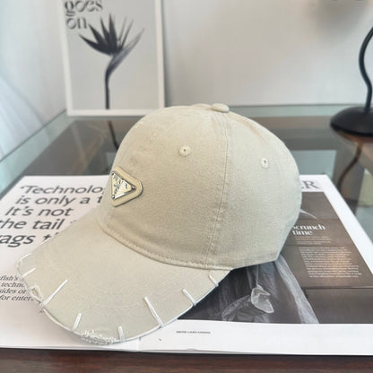Distressed Stitch Trim Baseball Cap
