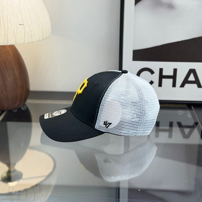 Black & White Mesh Trucker Cap