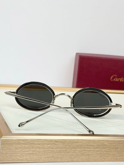 Oval Metal Frame Sunglasses