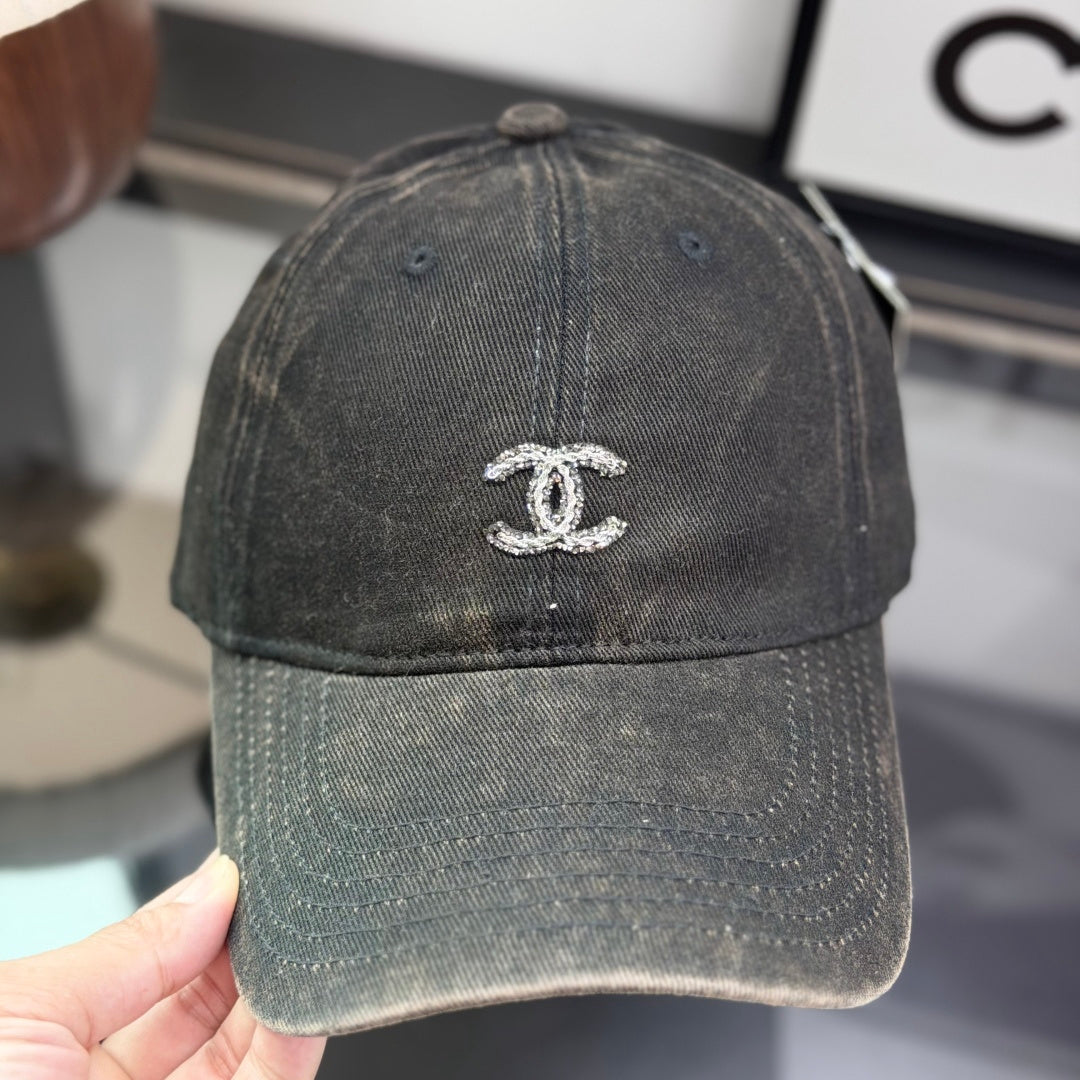 Distressed Washed Embroidered Baseball Cap
