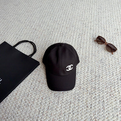 Black Embroidered Baseball Cap