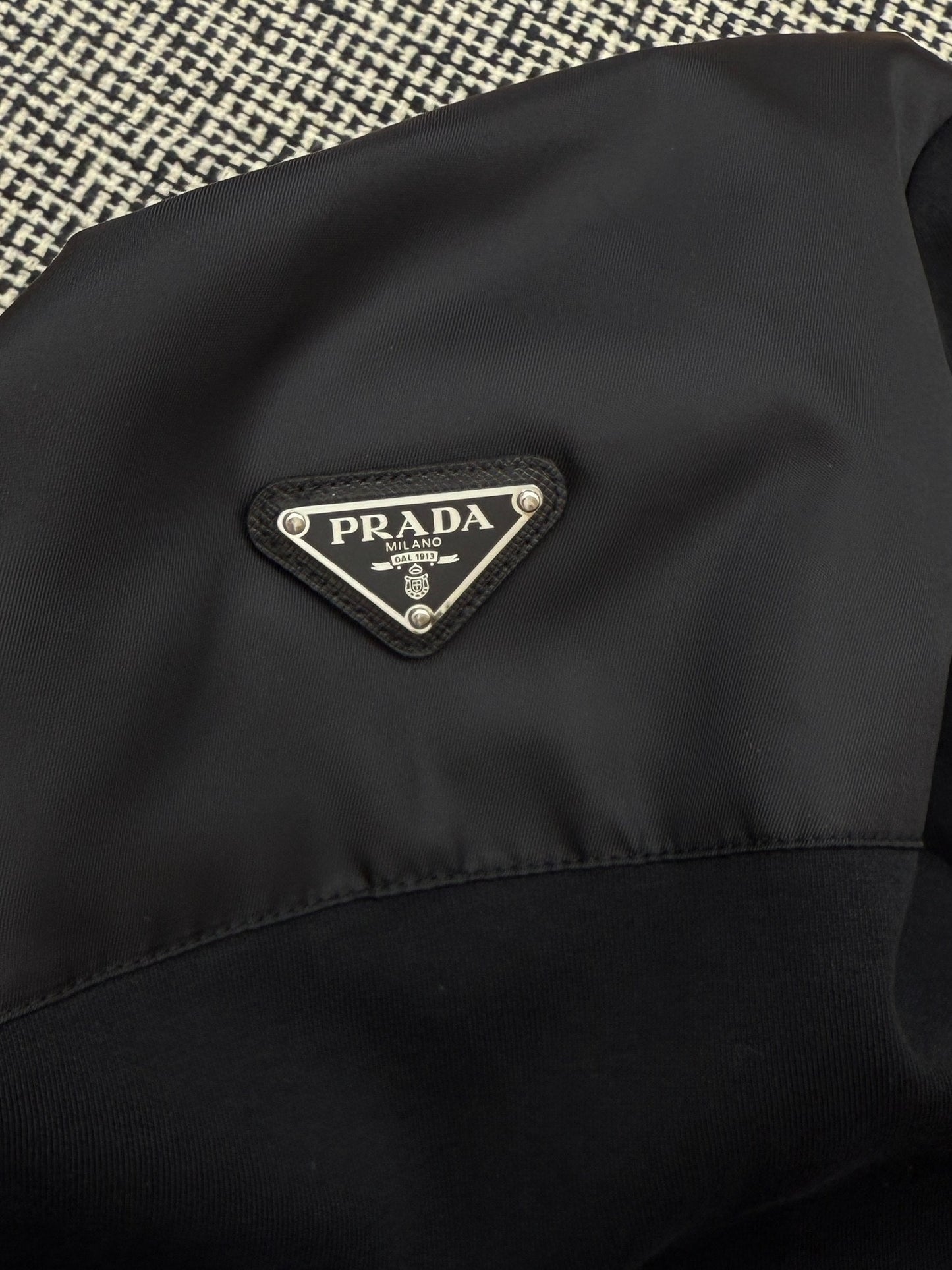 Black Half-Zip Pullover Jacket with Logo Detail
