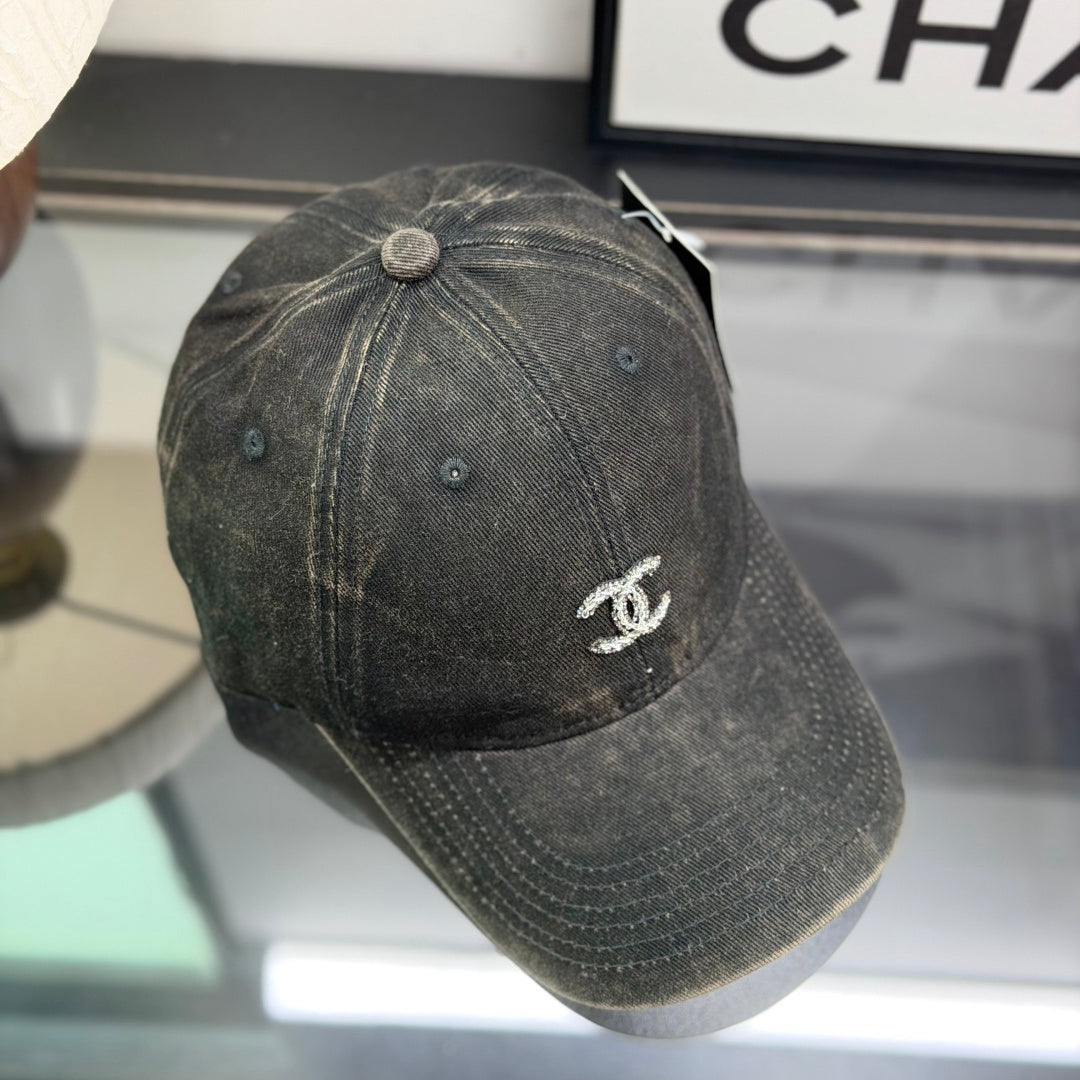 Distressed Washed Embroidered Baseball Cap
