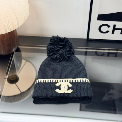 Black Knit Winter Hat Scarf and Gloves Set