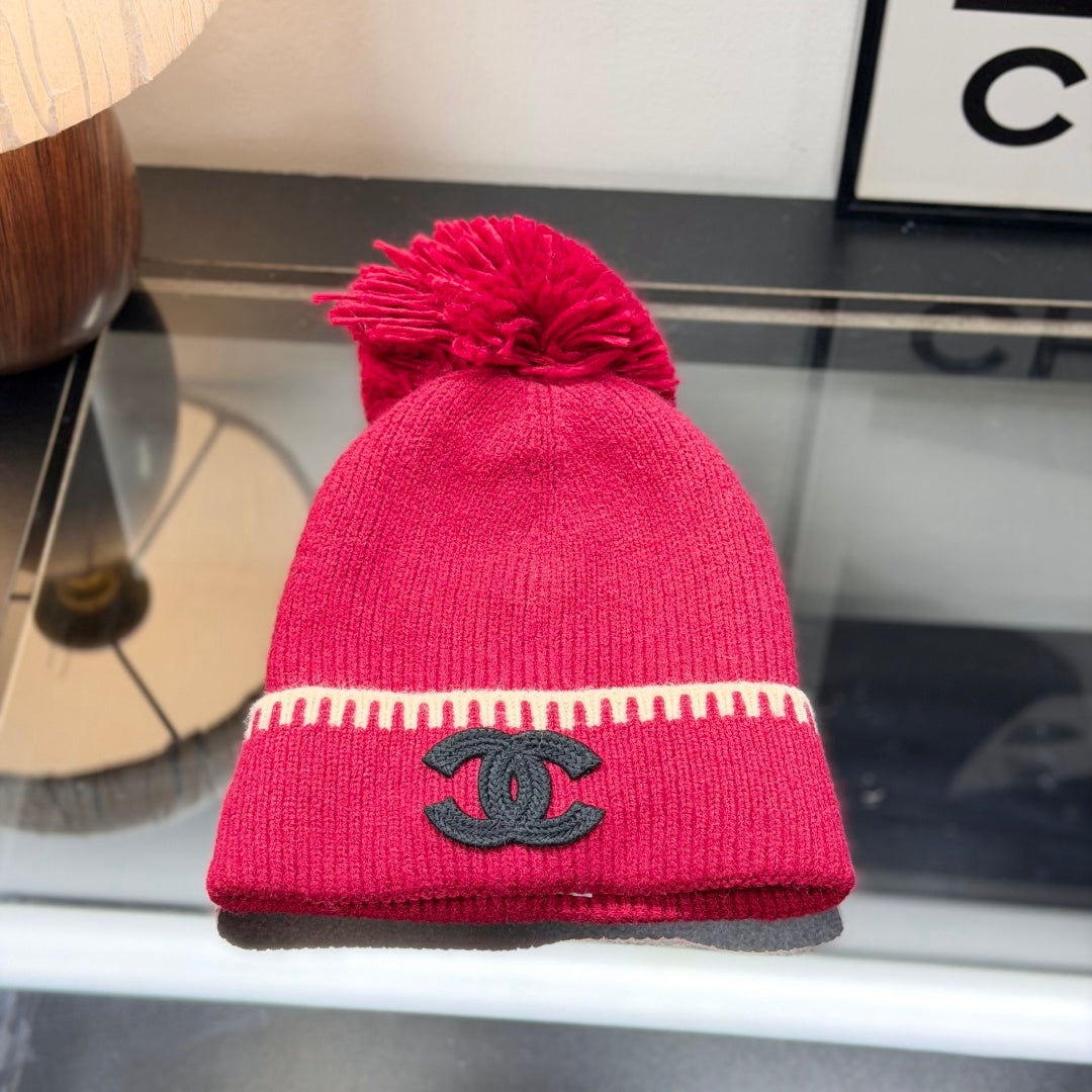Pink Knit Winter Hat Scarf and Glove Set