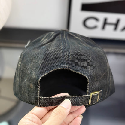 Distressed Washed Embroidered Baseball Cap