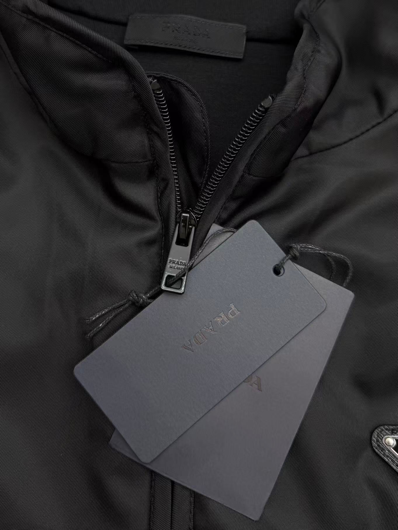 Black Half-Zip Pullover Jacket with Logo Detail