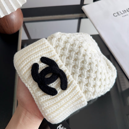 Textured Knit Beanie with Foldover Cuff
