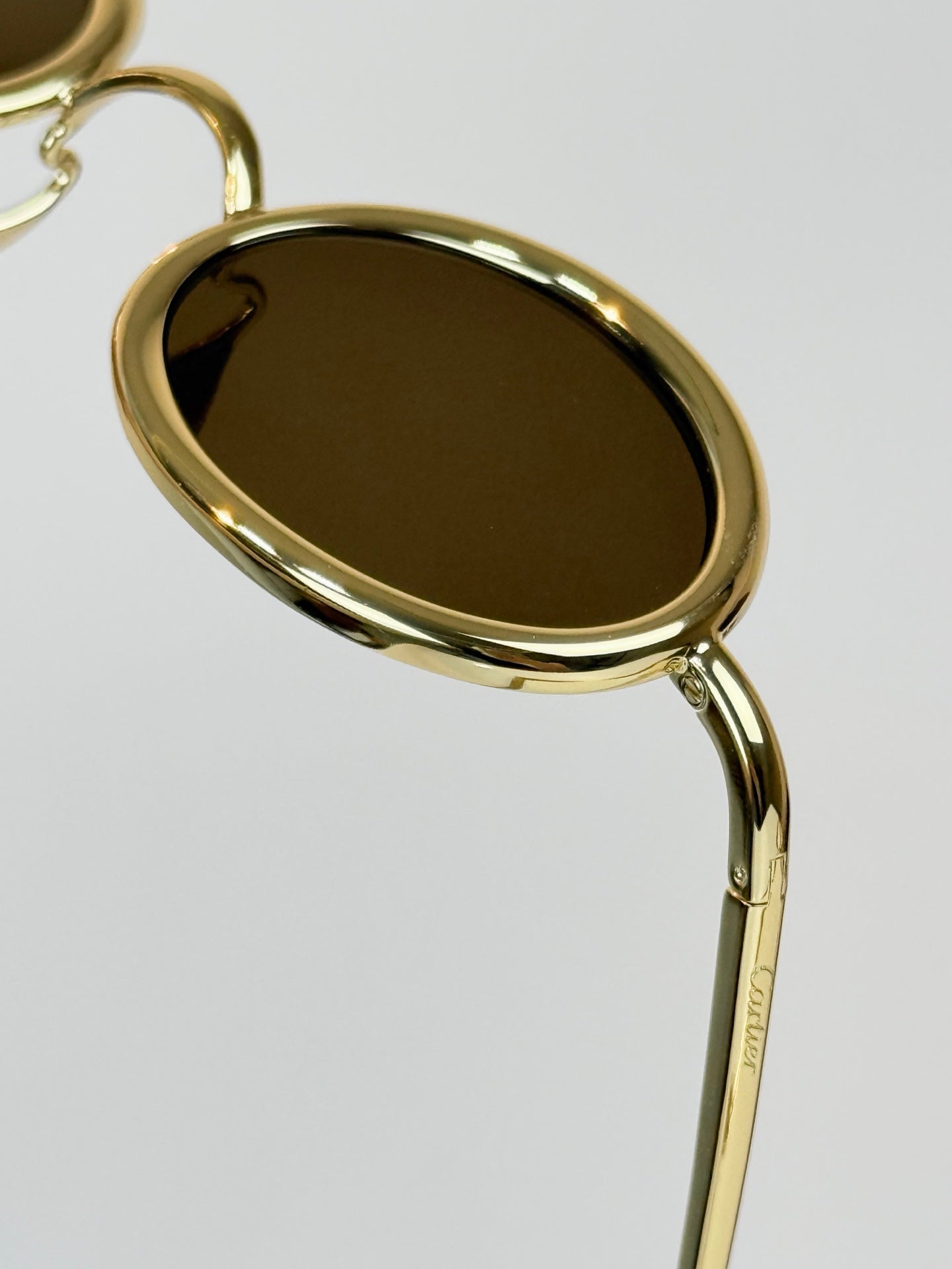 Oval Gold Metal Sunglasses