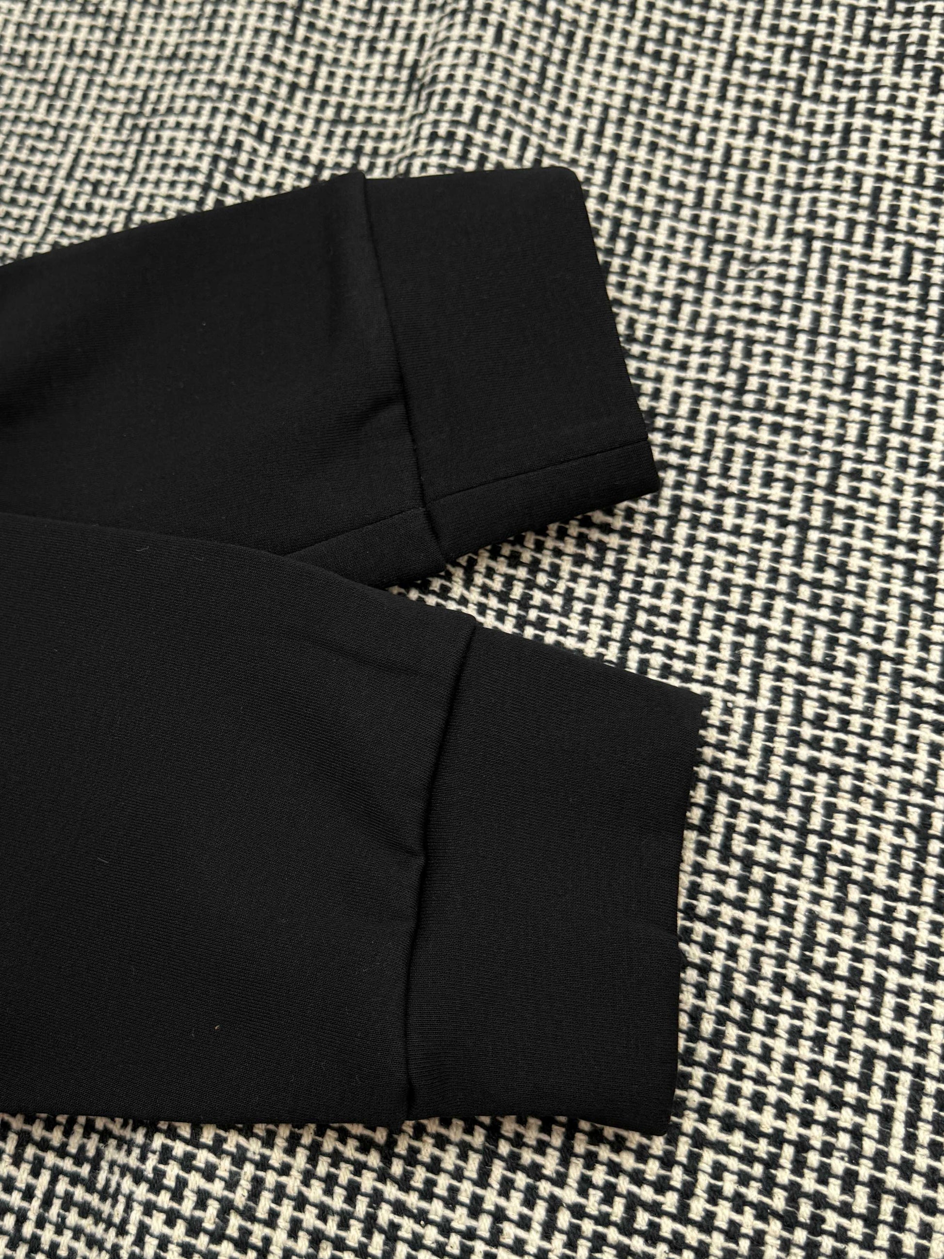 Black Half-Zip Pullover Jacket with Logo Detail