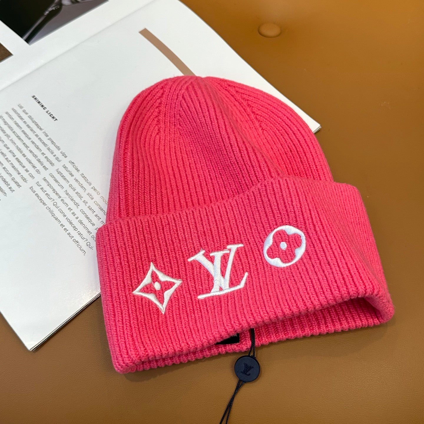 Headline Beanie in Rose