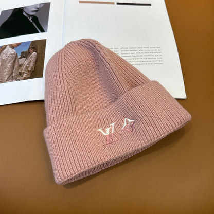 l/v Knit Beanie in Pink