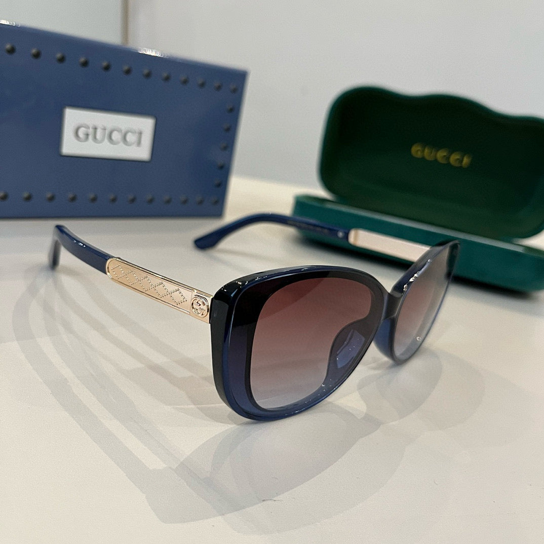 GG Gradient Cat-Eye Sunglasses with Embossed Temples
