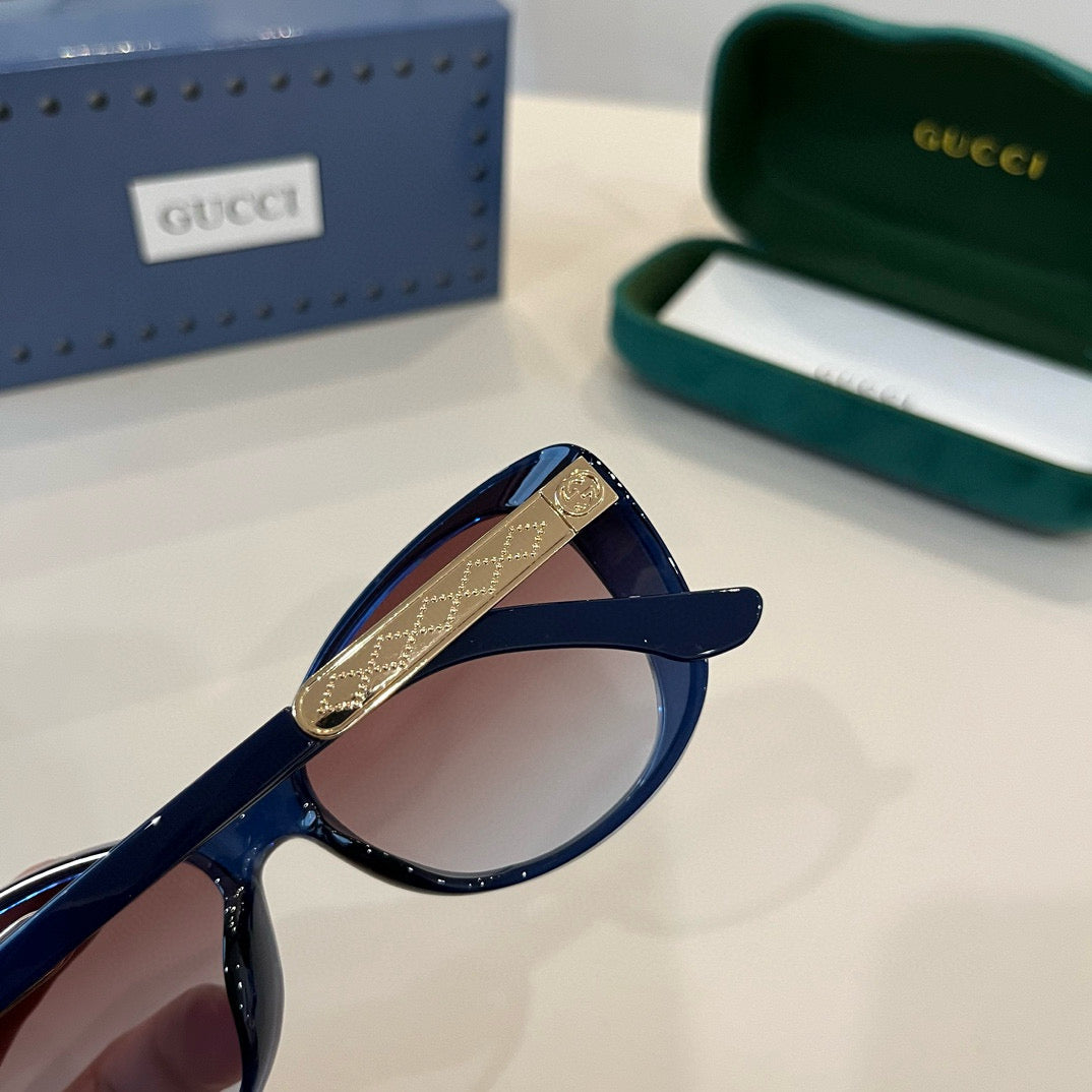 GG Gradient Cat-Eye Sunglasses with Embossed Temples