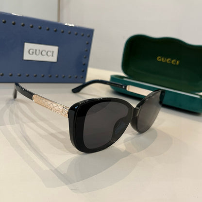 GG Elegant Black Cat-Eye Sunglasses