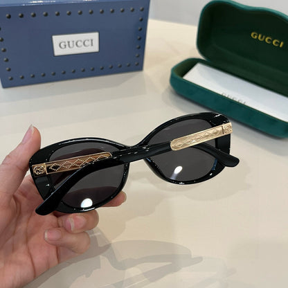 GG Elegant Black Cat-Eye Sunglasses