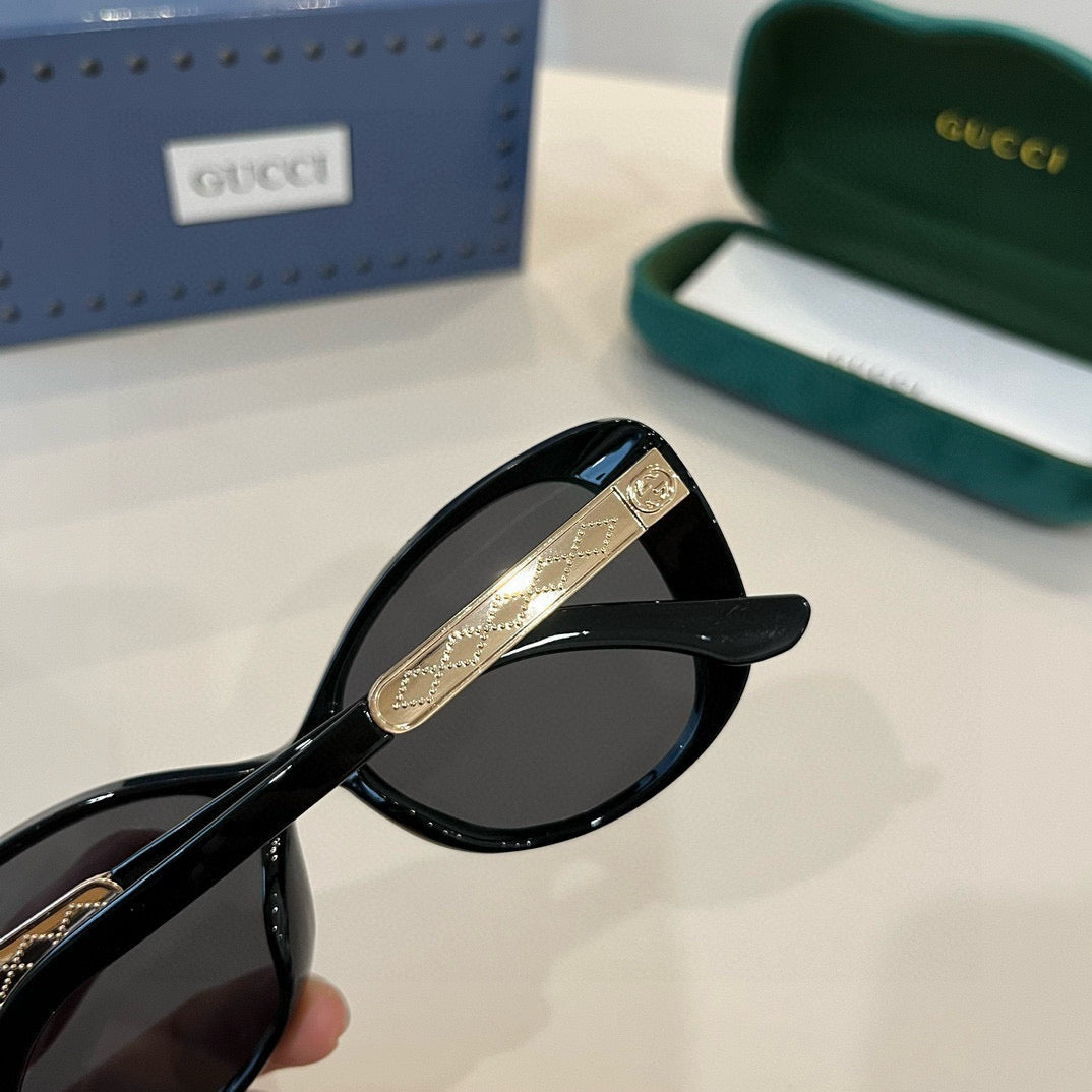 GG Elegant Black Cat-Eye Sunglasses